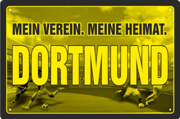 Blechschild Dortmund -- mein Verein - meine Heimat