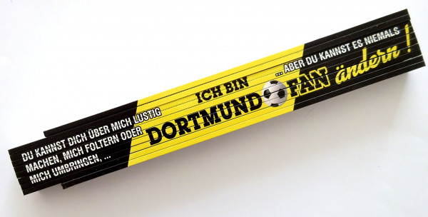 Zollstock 2m Ich bin Dortmund Fan
